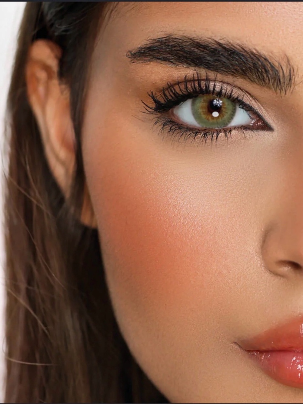 Eye color- green